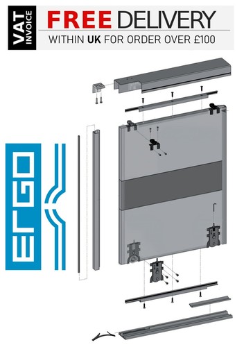 Wardrobe sliding door - wardrobe, track