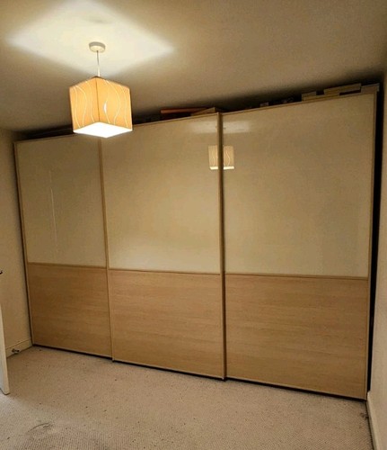 Triple sliding door wardrobe - wardrobe,