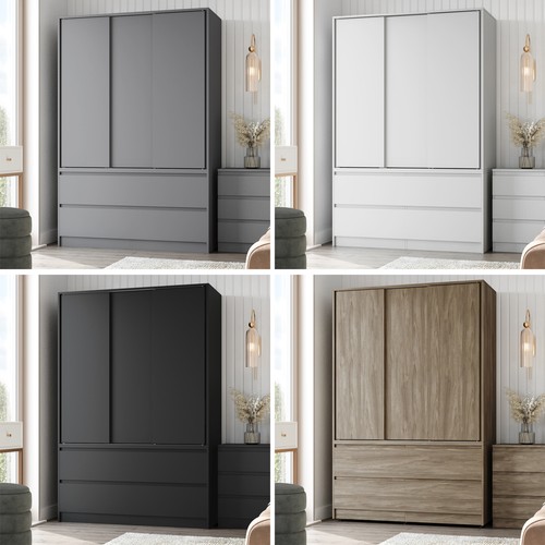 180cm sliding door drawer - sliding, 4