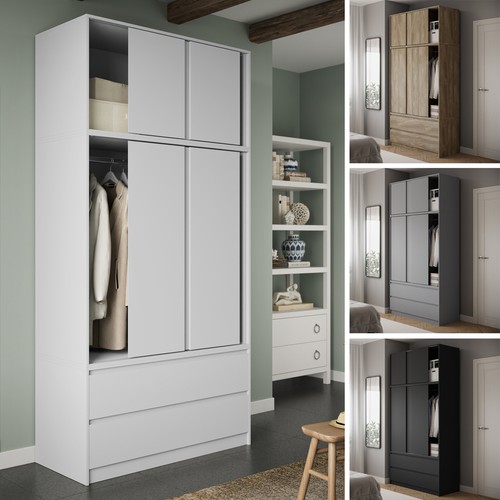 240cm sliding door drawer - 240cm, 6